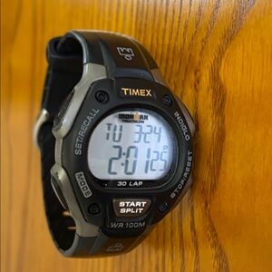Timex Black Digital Sports Watch with Gray Accents